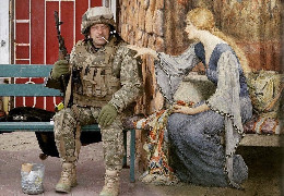 Французька художниця Фанні Лешевальєстворила незвичайні картини, які нагадують світу про війну в Україні