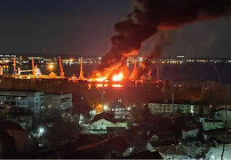 У Криму ЗСУ знищили великий десантний корабль орків "Новочеркаськ"